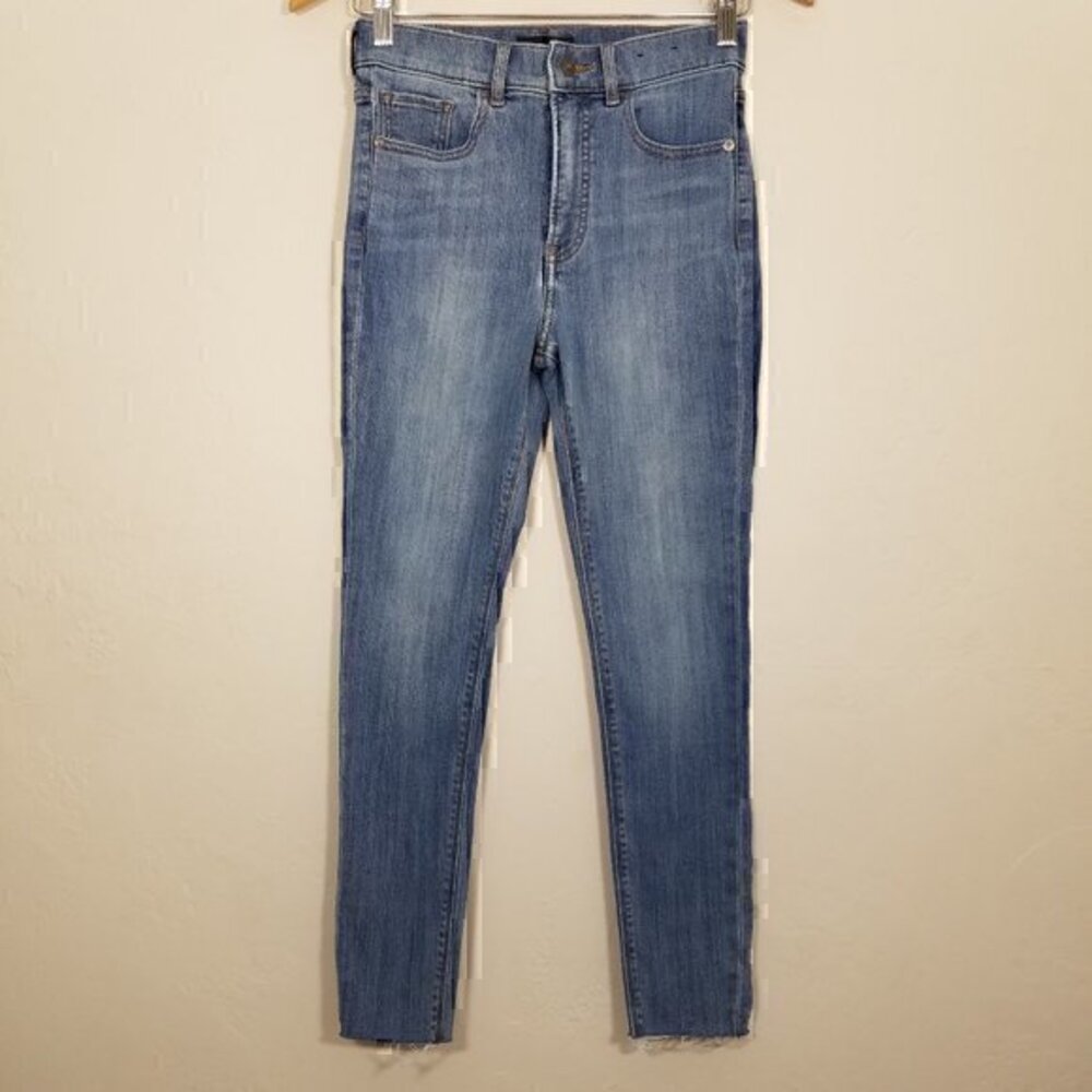 Express High Rise Cropped Skinny Stretch Jeans Size 0R